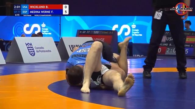 Nicolas Medina (ESP) vs Brady Austin Wicklund (USA) Final World Championships Grappling -77kg 2022 смотреть онлайн