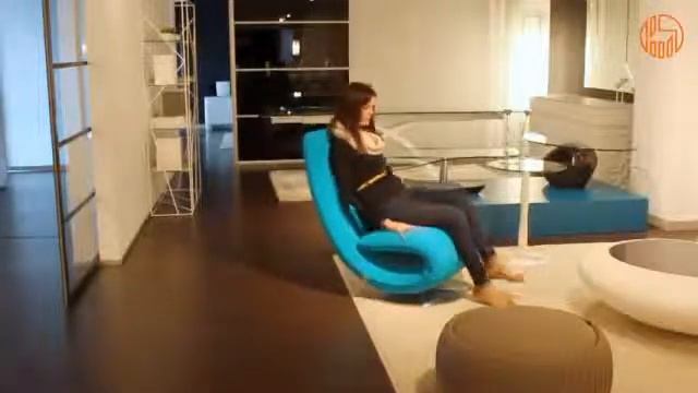 Кресло Ricciolo от Tonin Casa . Демонстрация механизма. смотреть онлайн