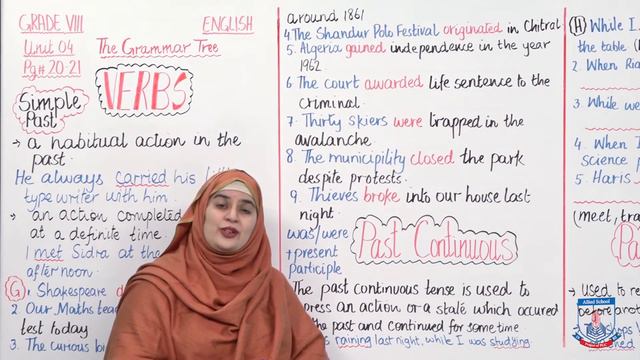 Class 8 - English - Unit 4 - Lecture 64 - Verbs - 03 - Allied Schools смотреть онлайн
