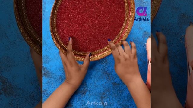 Very Easy Thali Decoration Idea | Diwali 2019 | Aarti Thali Decoration | Artkala
