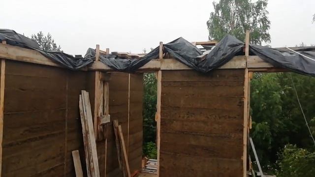 Опилкобетон(арболит). Закончил заливать второй этаж! #опилкобетон#арбалит#стены#второйэтаж#строюдом смотреть онлайн