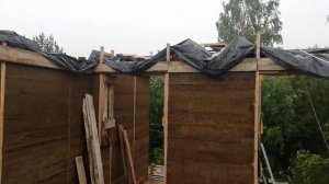 Опилкобетон(арболит). Закончил заливать второй этаж! #опилкобетон#арбалит#стены#второйэтаж#строюдом