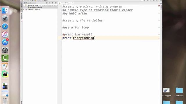 Python: Mirror Writing Cipher with for loops смотреть онлайн
