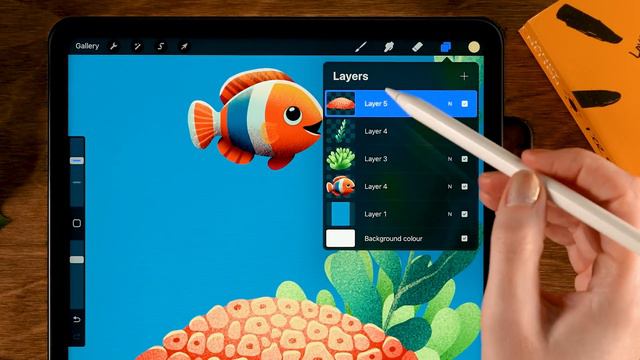 Learn to Draw this Underwater Scene on your iPad - Easy Procreate Drawing Tutorial смотреть онлайн