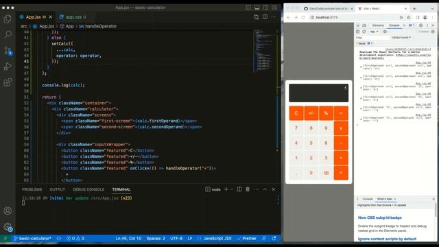 Build a Basic Calculator from scratch, no library. React JS Beginner Project смотреть онлайн