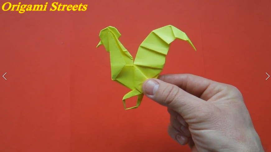 ПЕТУХ ИЗ БУМАГИ Оригами.mp4 смотреть онлайн
