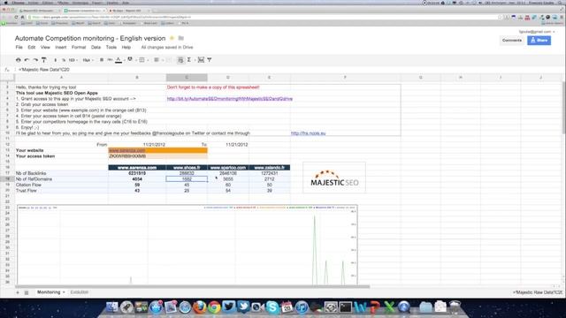 SEO : Track Your Competitors' Link Building Efforts Withe Majestic SEO And Google Docs