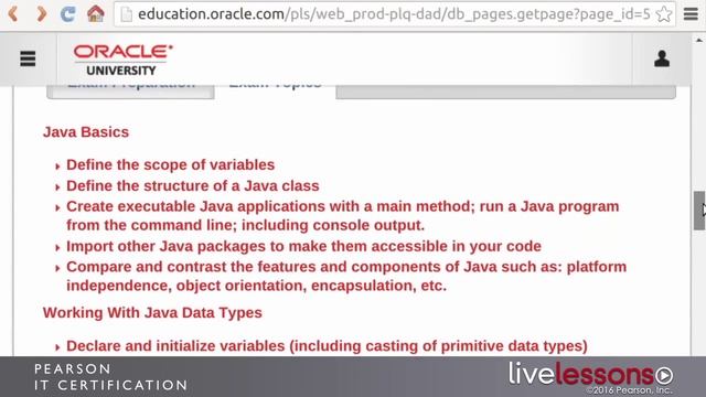 OCA Java SE 8 Programmer I (1Z0 808): A Course Introduction смотреть онлайн