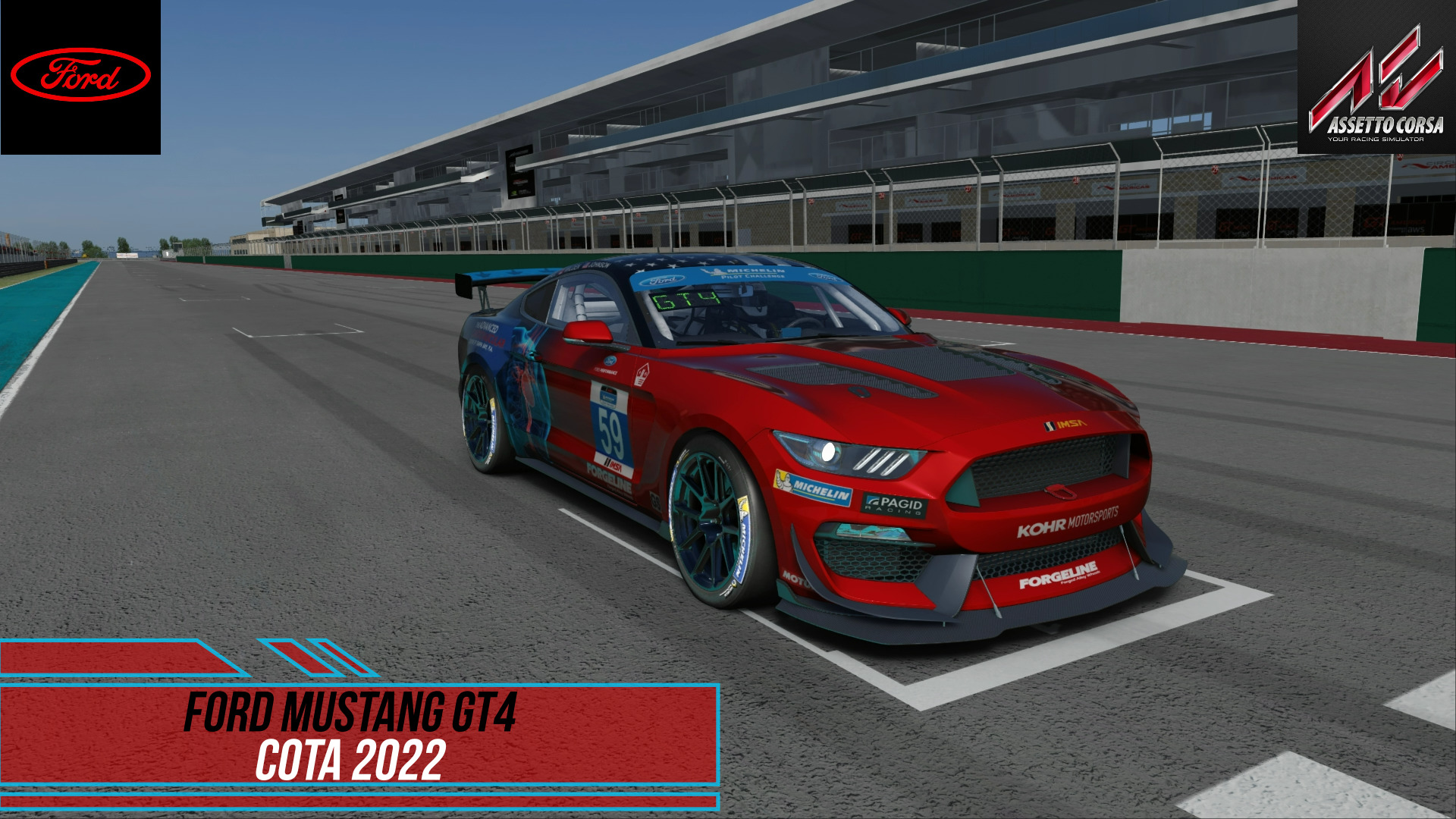 Ford Mustang GT4 - Cota 2022 / Assetto Corsa. смотреть онлайн
