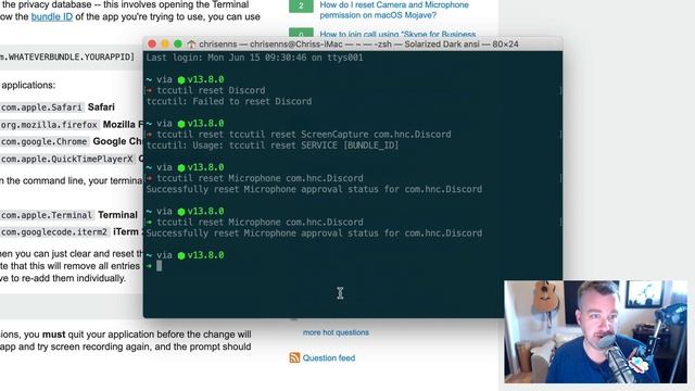 How to Fix Discord Audio Permissions on macOS Catalina - Terminal TCCUTIL Method смотреть онлайн