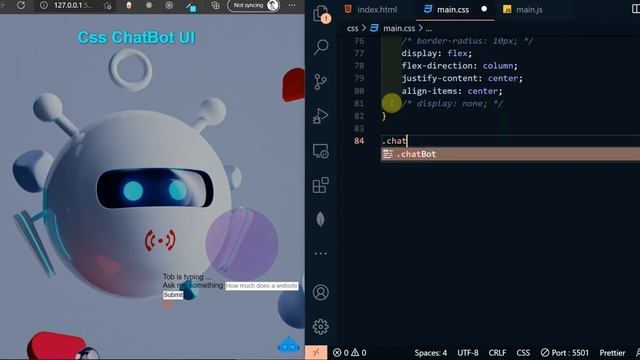 Html, Css Javascript CSS Glass Chat Bot ? UI. смотреть онлайн