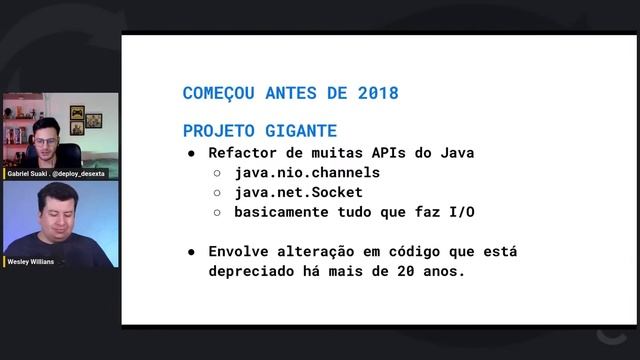 Alta performance, coroutines, programação reativa e Loom смотреть онлайн
