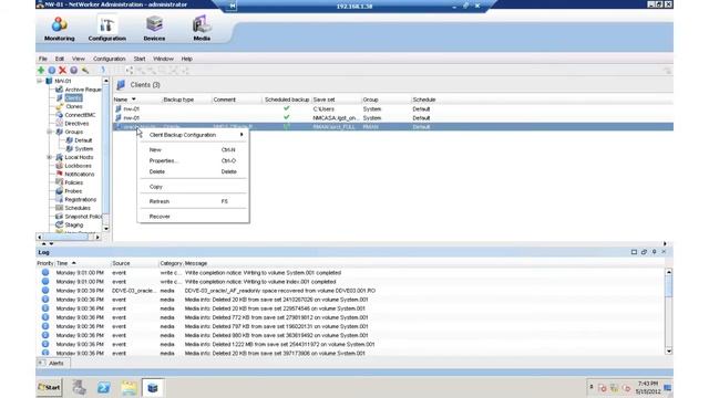 EMC NetWorker setting up protection for Oracle via the Wizard смотреть онлайн
