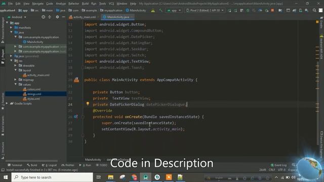 Java Code_7.2 Datepicker in android tutorial смотреть онлайн