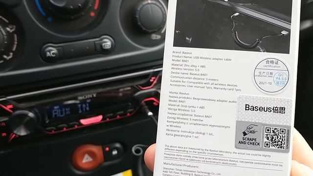 Baseus BA01 Adapter Bluetooth Mini Test