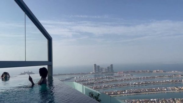 AURA SKY POOL LOUNGE DUBAI , WORLDS TALLEST 360 DEGREE INFINITY POOL