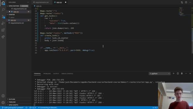 Intro to Backend Development: Demo 1 - Routes смотреть онлайн