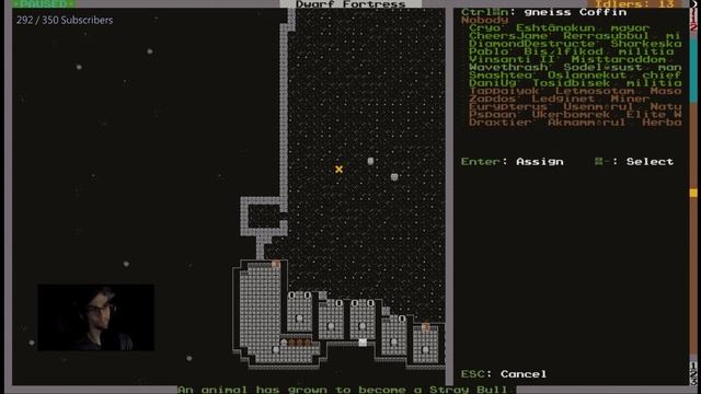 Dwarf Fortress - How to assign coffins and bury dead dwarves. смотреть онлайн