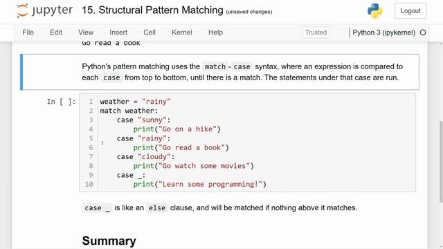 Structural Pattern Matching (match-case) in Python - Intermediate Python #15 смотреть онлайн