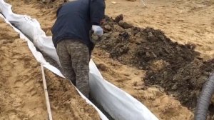 Монтаж ЛОС, установка жб колодца в пос. Холмогоровка