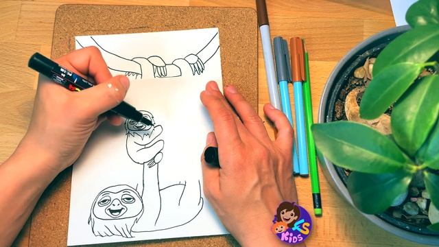 Как нарисовать ленивца. Интерактивная открытка. #15 смотреть онлайн