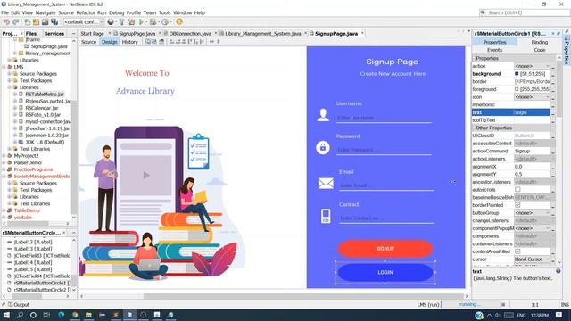 Java and MySQL- Library Management System Part-2 | How to Design Signup page | Unique Developer 202 смотреть онлайн