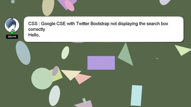 CSS : Google CSE with Twitter Bootstrap not displaying the search box correctly смотреть онлайн