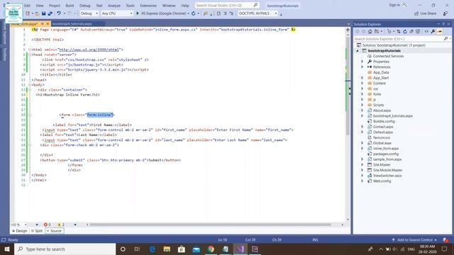 How to use bootstrap 4 inline form class in asp.net || visual studio 2019 #bootstrap 4 tutorials 23 смотреть онлайн
