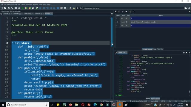 Data Structure with python | Stack | in Hindi смотреть онлайн