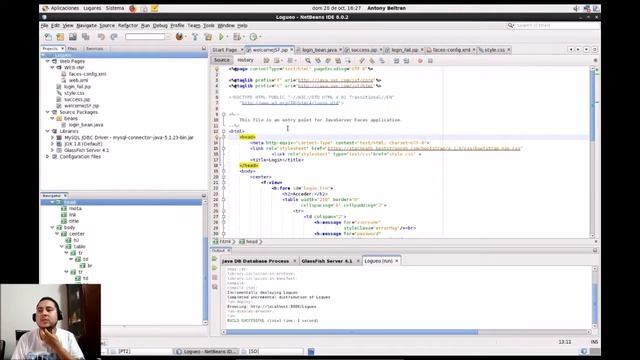 Login, Tablas con JSF y Base de Datos MYSQL смотреть онлайн
