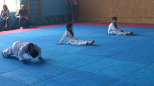 Аттестация на бело-жёлтый пояс по тхэквондо