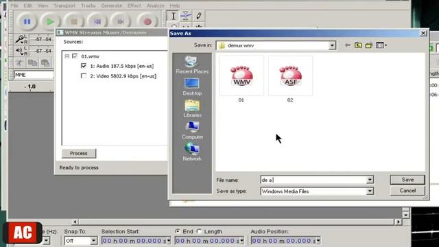 Demux .WMV, .ASF file-WMV Streams Muxer/Demuxer (Windows) смотреть онлайн