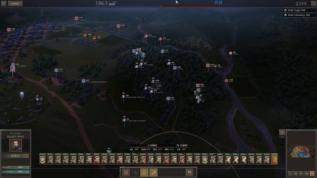 GETTYSBURG DAY TWO AND THREE - Ultimate General Civil War - Union Legendary Campaign - 32 смотреть онлайн