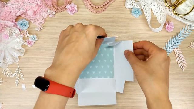 Коробочка-открытка с сюрпризом / Скрапбукинг/ scrapbooking Explosion Box Card with flowers tutorial смотреть онлайн