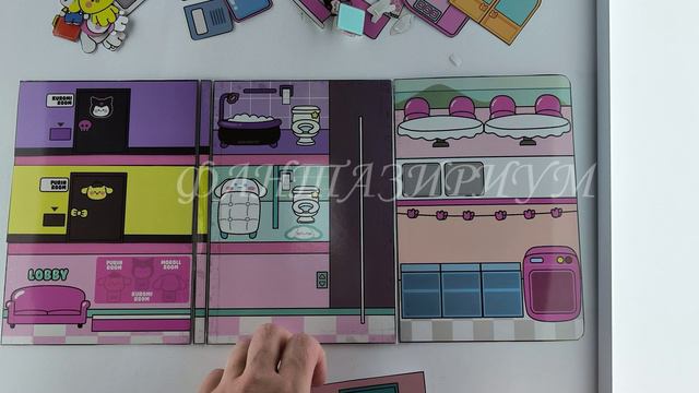 сборка книги домика отель Sanrio Kuromi