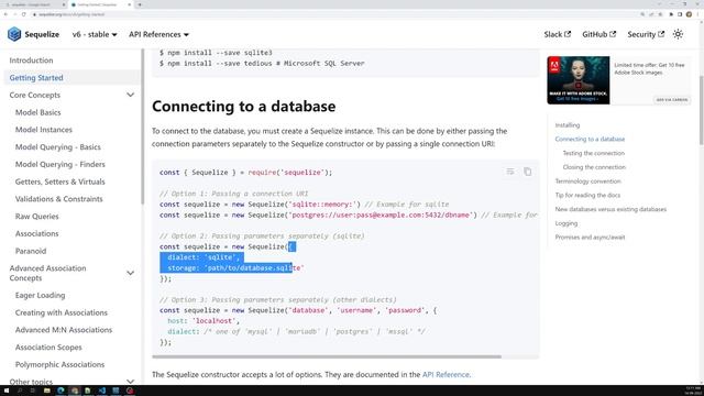 40. Sequelize ORM. Connect to mysql database with Sequelize authenticate method Express App - NodeJ смотреть онлайн
