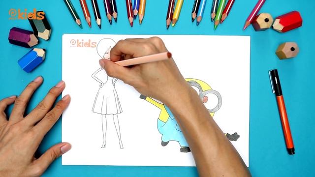 Hướng Dẫn Vẽ Bob Minion Giải Cứu Gấu Teddy - Siêu Nhân Bút Chì | Học Vẽ Tranh Và Tô Màu смотреть онлайн