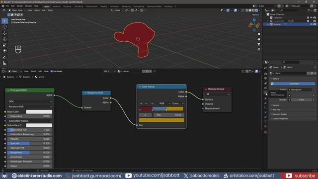 How to make a procedural anime-style shader in Blender 3.6 #materials #shader #anime смотреть онлайн
