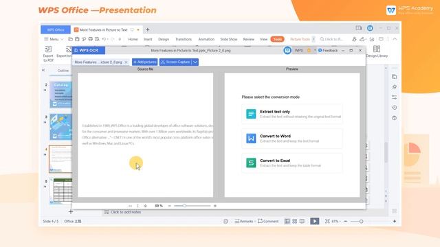 [WPS Academy] 1.6.7 PPT:More features in Picture to Text смотреть онлайн