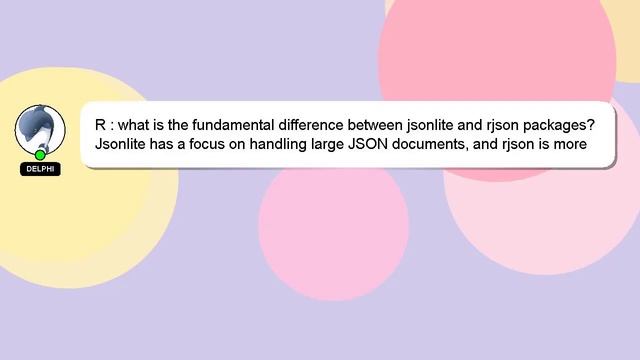 R : what is the fundamental difference between jsonlite and rjson packages? смотреть онлайн
