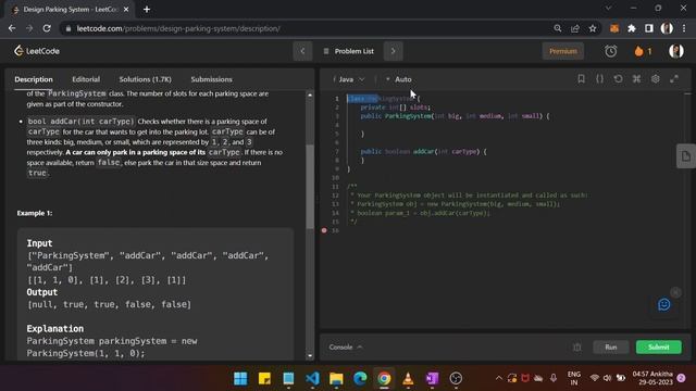 LeetCode 1603 : Design Parking System || EASY || JAVA || Detailed Solution смотреть онлайн