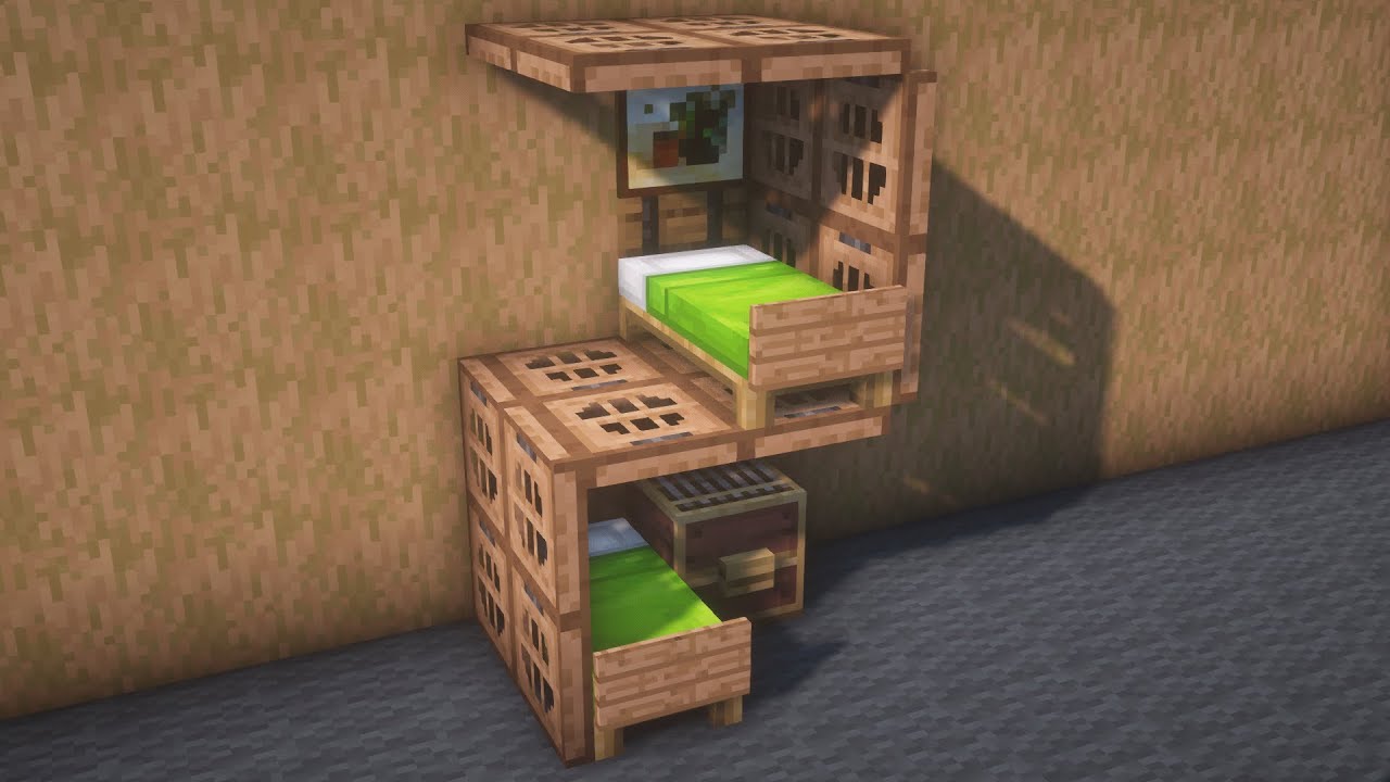 ДВУХЪЯРУСНАЯ КРОВАТЬ В МАЙНКРАФТЕ! смотреть онлайн