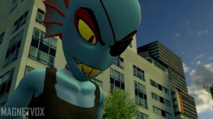 Giantess Undyne Growth and Crush