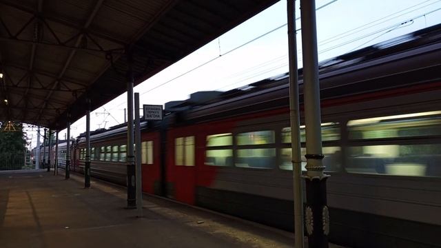 ЭД4М-0392 с сообщением Посёлок- Санкт-Петербург-Витебский отправляется с платформы "Царское село" смотреть онлайн