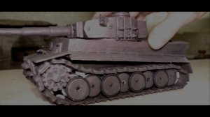 Танк ТИГР 1 из пластилина с рабочей ходовой !!!