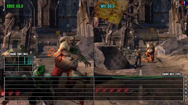 The House of the Dead III - Xbox vs Wii - Frame Rate Comparison смотреть онлайн