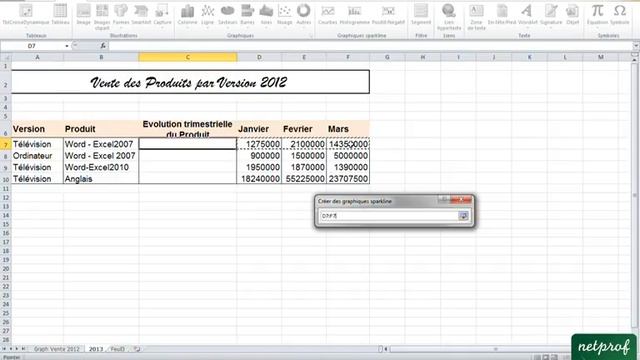 10_10 Insertion de graphiques Sparkline_ Excel 2010 смотреть онлайн