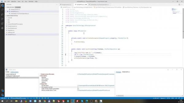 SprutCAM postprocessor for writing the all operation parameters from PPFun command to an XML file.