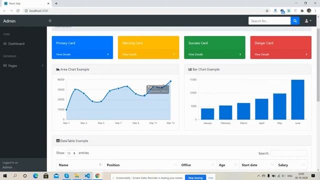 Reactjs Bootstrap 4 Admin Template Working Demo 2 смотреть онлайн