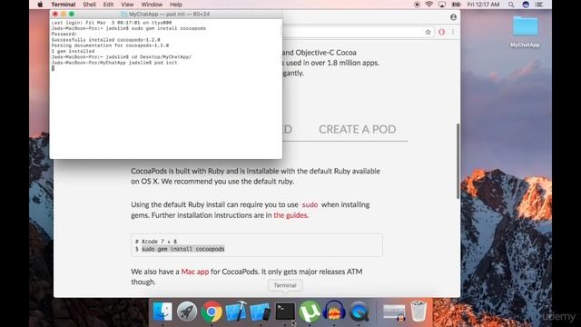 Build a Powerful IOS Chat App in Swift 3 (with Pagination) : Install Chatto using Cocoapods смотреть онлайн